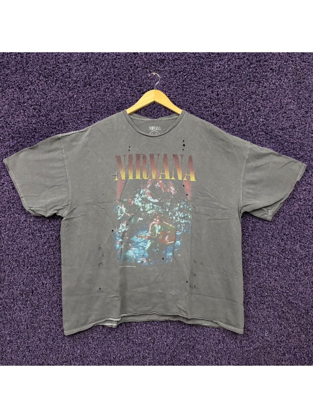 Nirvana Unplugged oversized vtg style Tshirt size one size